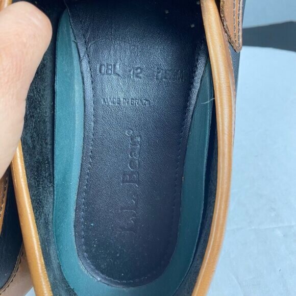 LL Bean Men's Size 10.5M Slip On Loafers Black Brown Leather,Comfort,Preppy - Picture 12 of 16